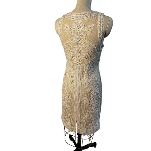 Sue Wong Nocturne Ivory Lace Dress Size 10 EUC Designer - Picture 5 of 8
